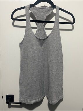 lululemon athletica Heather Gray Racerback Tank Top